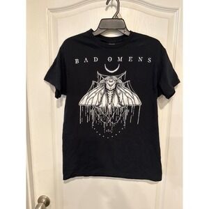 Bad Omens Sumerian Records Moth Graphic Rock Band Tee Shirt Mens Size M Black
